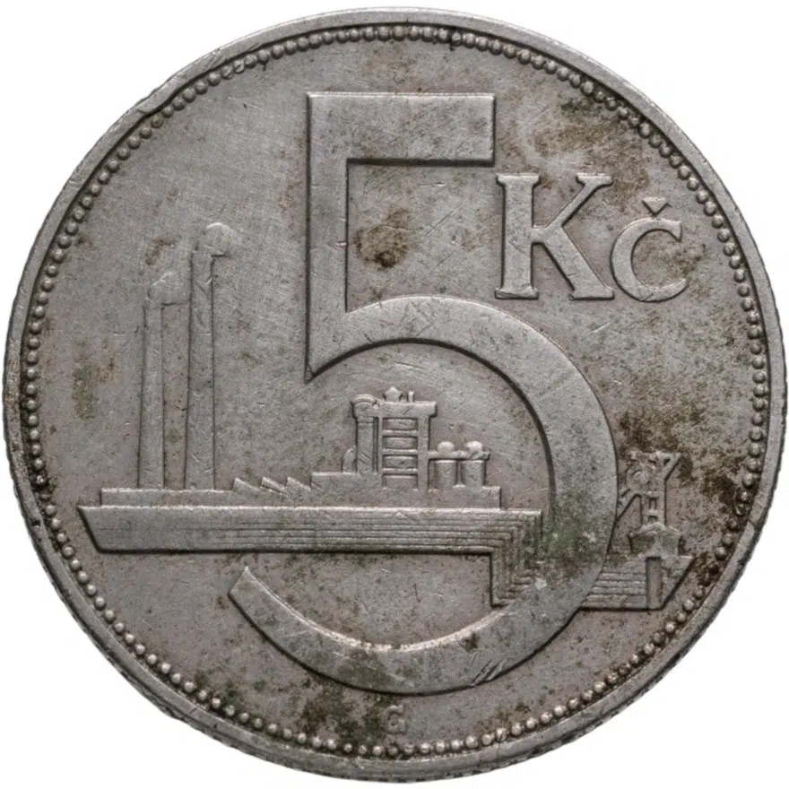 Чехословакия 5 крон (korun) 1926