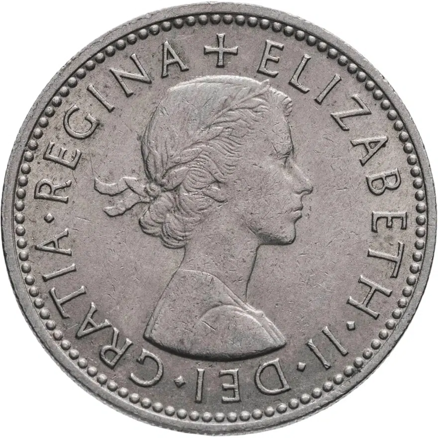 Великобритания 1 шиллинг (shilling) 1963  Шотландский герб - атакующий лев внутри коронованного щита, аверс