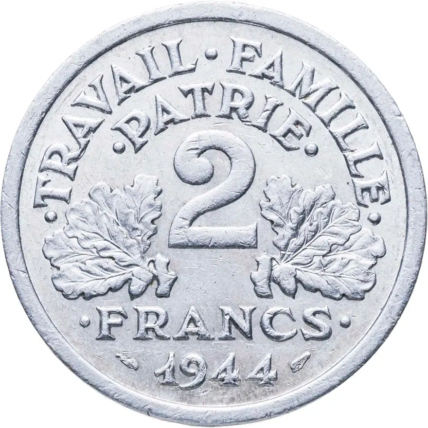 2 франка (francs) 1944 "B"