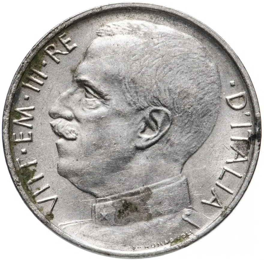 Италия 50 чентезимо (centesimi) 1920 Гладкий гурт