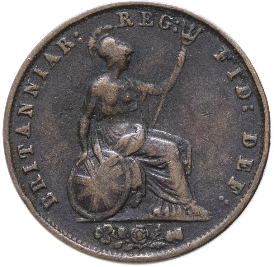 Великобритания 1 пенни (penny) 1855, реверс