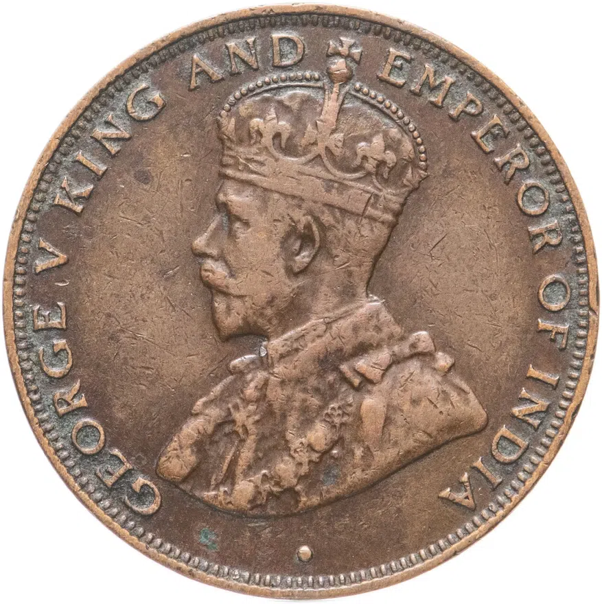 Гонконг 1 цент (cent) 1933, реверс