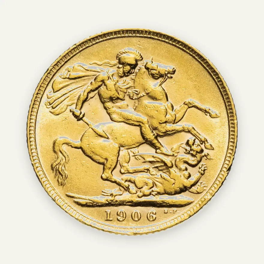 Великобритания, соверен (sovereign) 1906, реверс