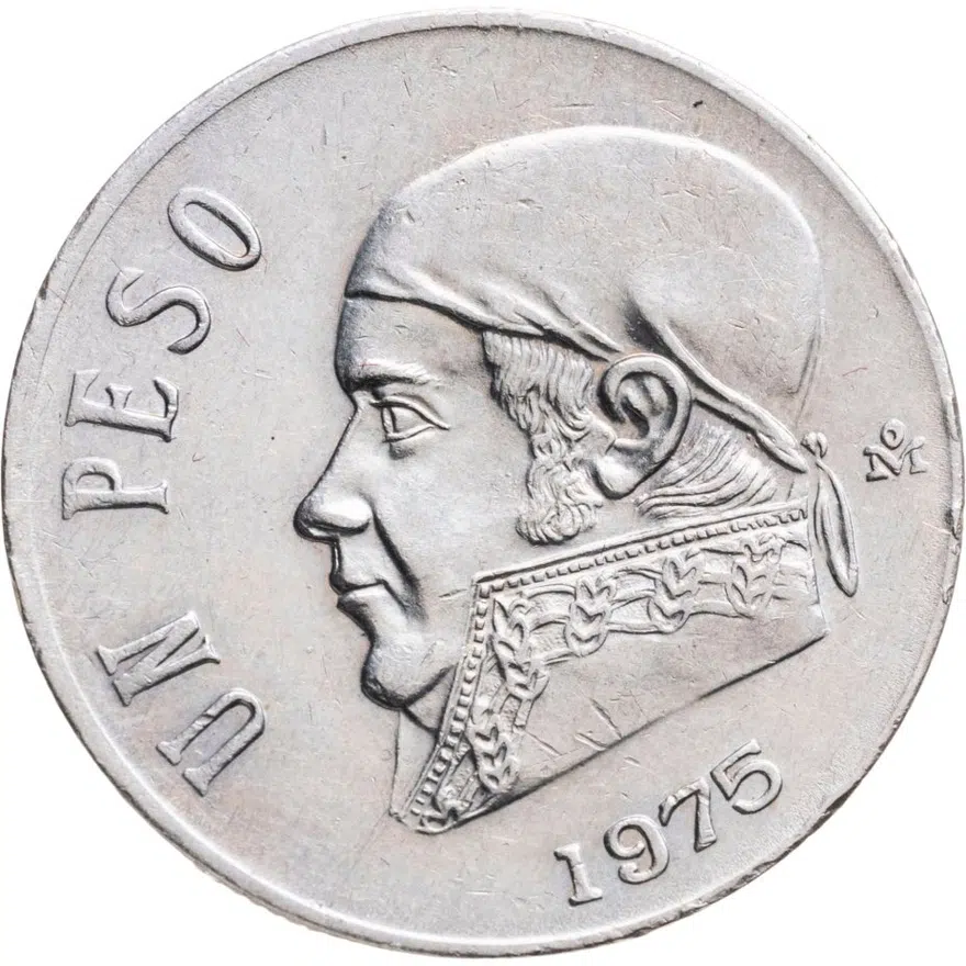 Мексика 1 песо (peso) 1975, аверс