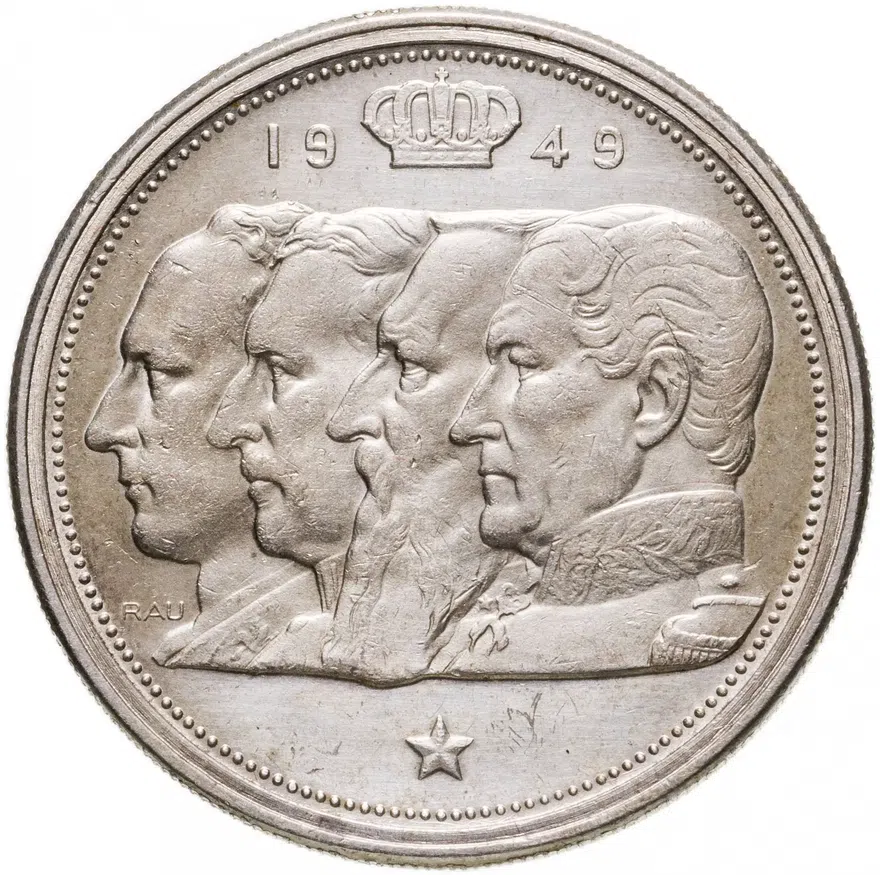 Бельгия 100 франков (francs) 1949 "Надпись на голландском - 'BELGIE'", аверс