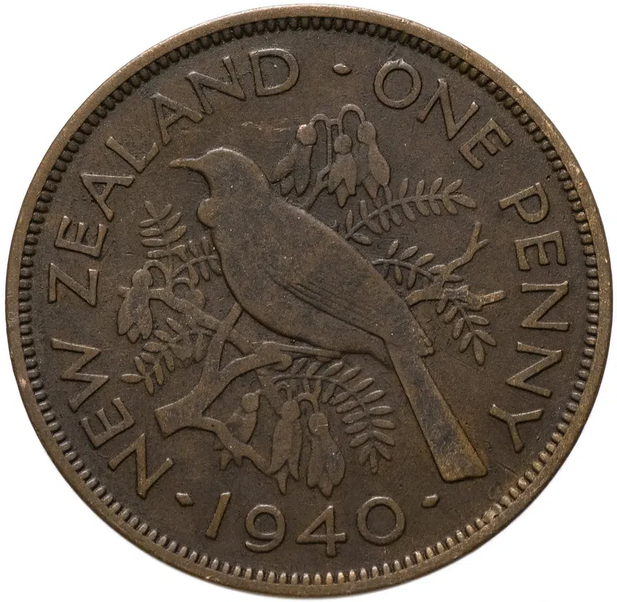 Новая Зеландия 1 пенни (penny) 1940, реверс