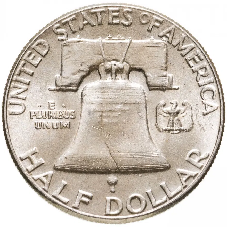 США 50 центов (1/2 доллара, half dollar) 1963 Франклин, реверс