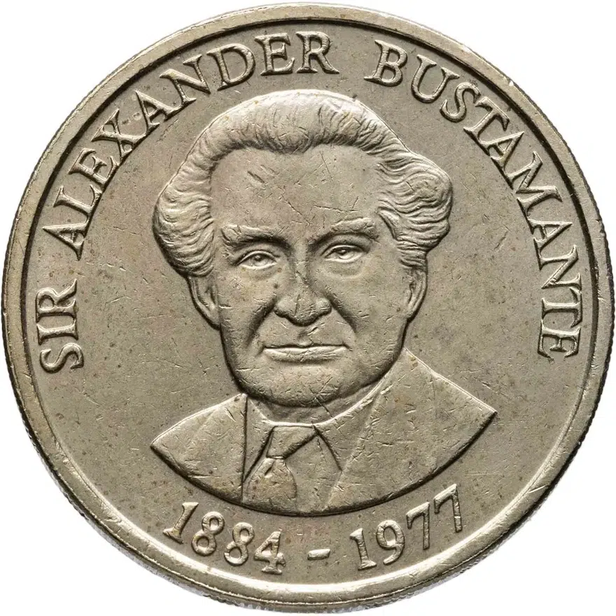 Ямайка 1 доллар (dollar) 1990, аверс