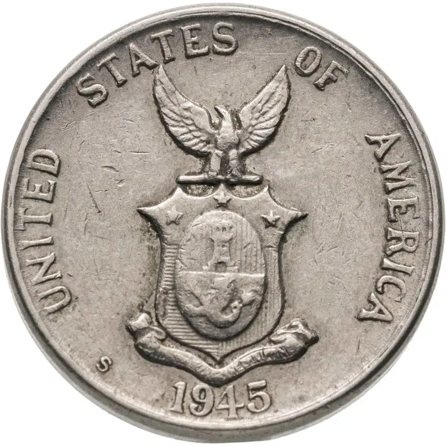Филиппины 5 сентаво (centavos) 1945