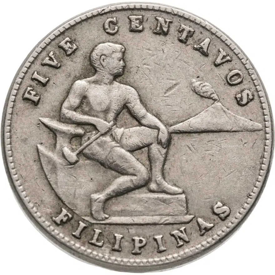 Филиппины 5 сентаво (centavos) 1945, реверс