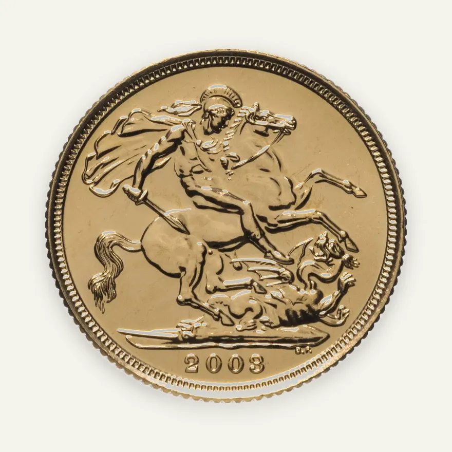 Великобритания 1 соверен (sovereign) 2003, реверс