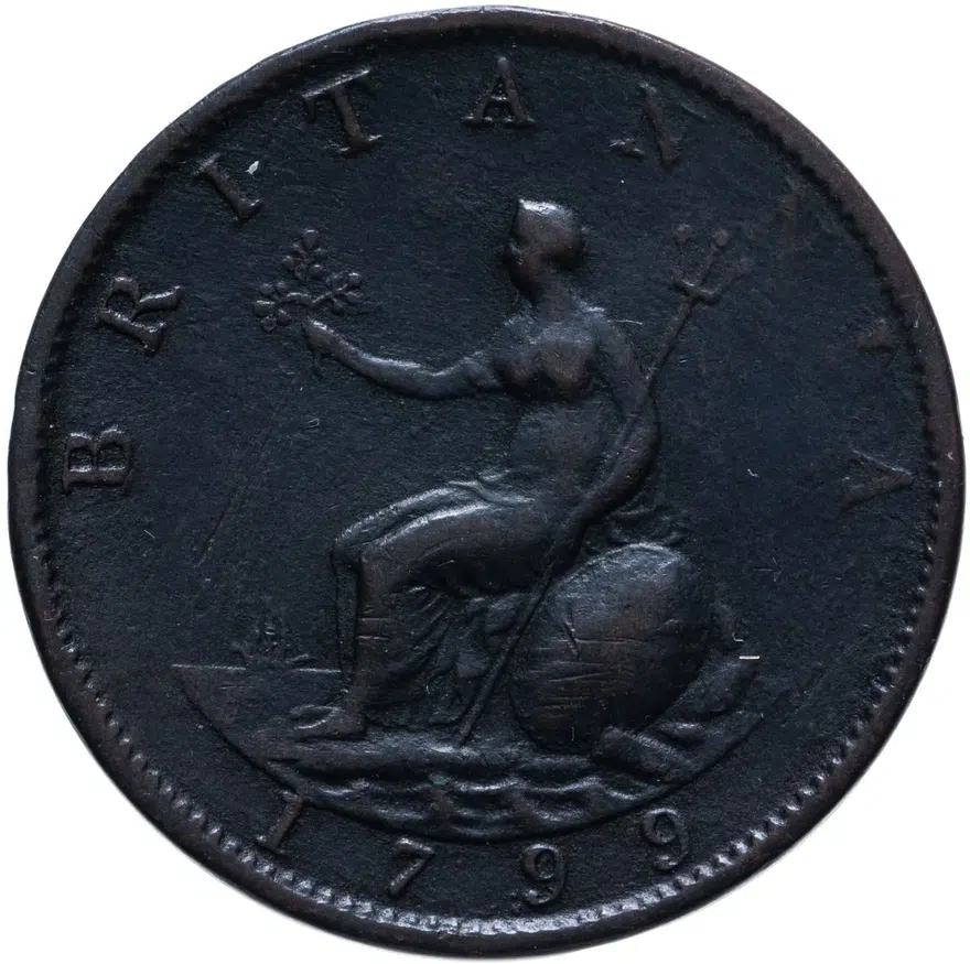 Великобритания 1/2 пенни (half penny) 1799