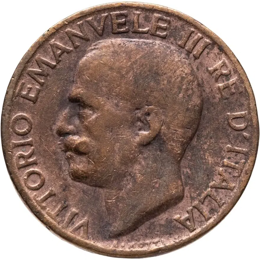 Италия 5 чентезимо (centesimi) 1934, реверс