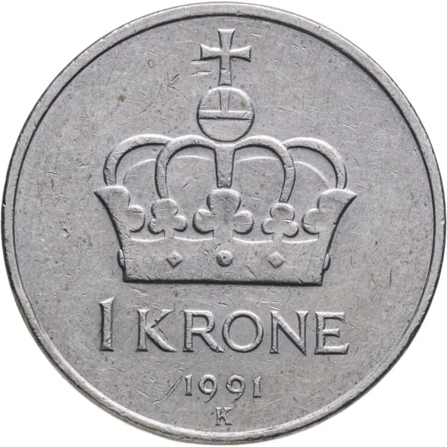 Норвегия 1 крона (crown) 1991