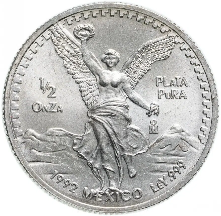 Мексика либертад 1/2 унции (1/2 onza, libertad) 1992 "Свобода", реверс