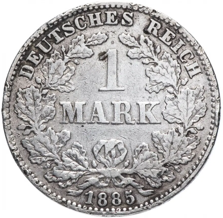 Германия 1 марка 1885 J