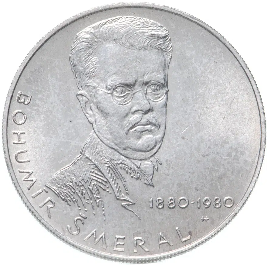 Чехословакия 100 крон (korun) 1980  100 лет со дня рождения Богумира Шмерала, аверс