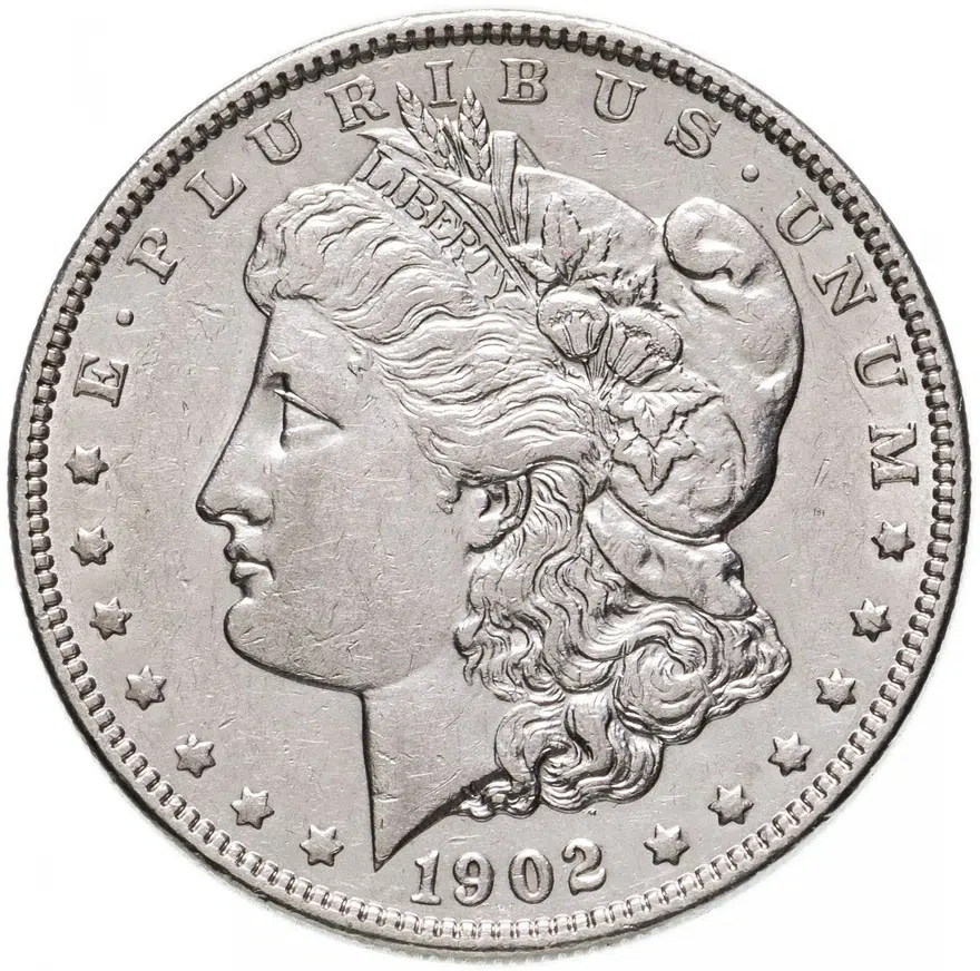 США 1 доллар (dollar) 1902  Доллар Моргана Без отметки монетного двора, аверс