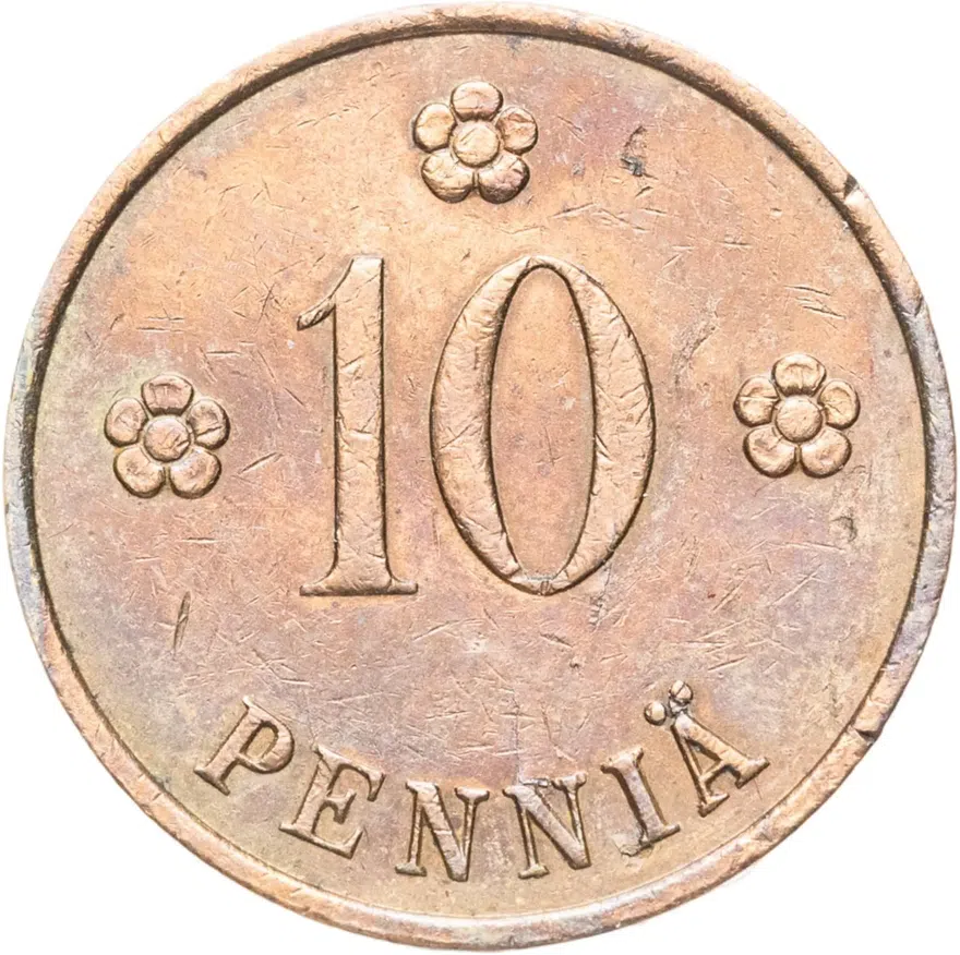 Финляндия 10 пенни (pennia) 1934