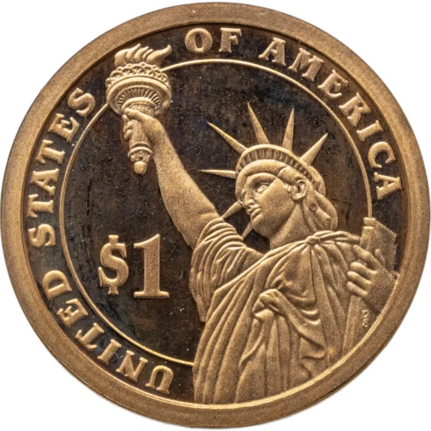 США 1 доллар (dollar) 2007 S Proof "Джеймс Мэдисон (4-й президент США)" знак монетного двора "S" - Сан-Франциско, реверс