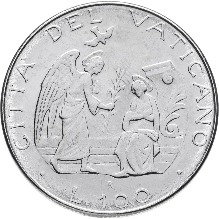Ватикан 100 лир (lire) 1987