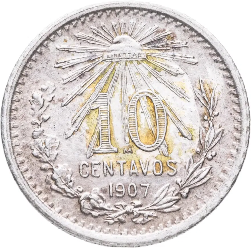 Мексика 10 сентаво (centavos) 1907