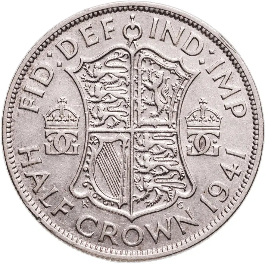 Великобритания 1/2 кроны (crown) 1941