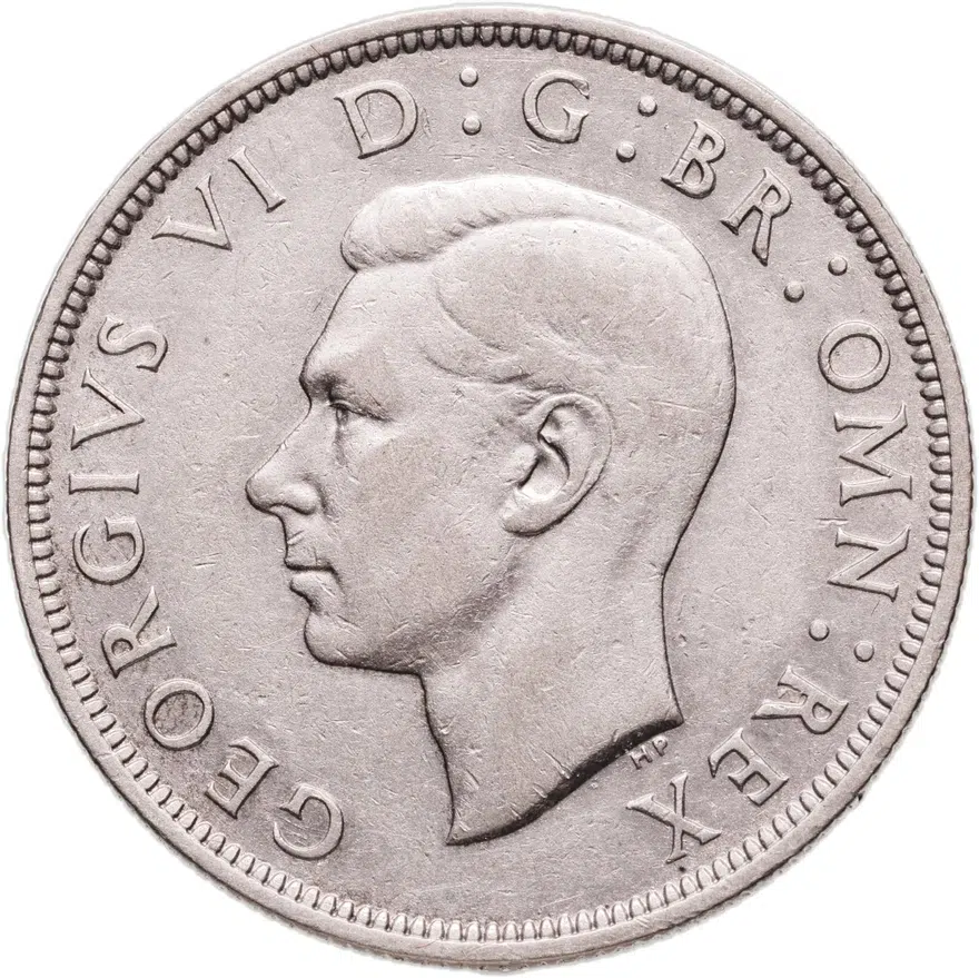Великобритания 1/2 кроны (crown) 1941, реверс