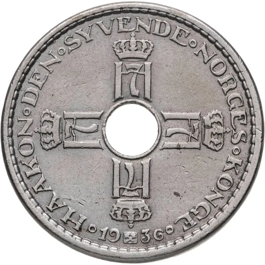 Норвегия 1 крона (crown) 1936