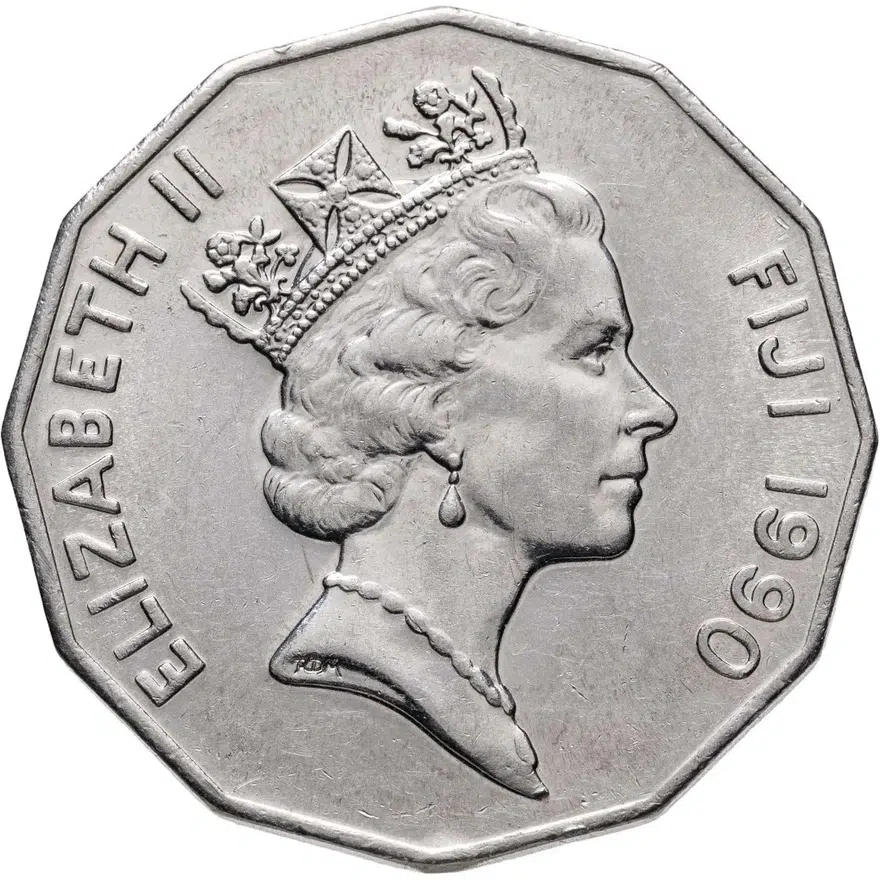 Фиджи 50 центов (cents) 1990, реверс