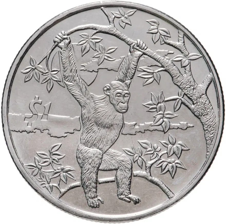 Сьерра-Леоне 1 доллар (dollar) 2006  Животные - Шимпанзе
