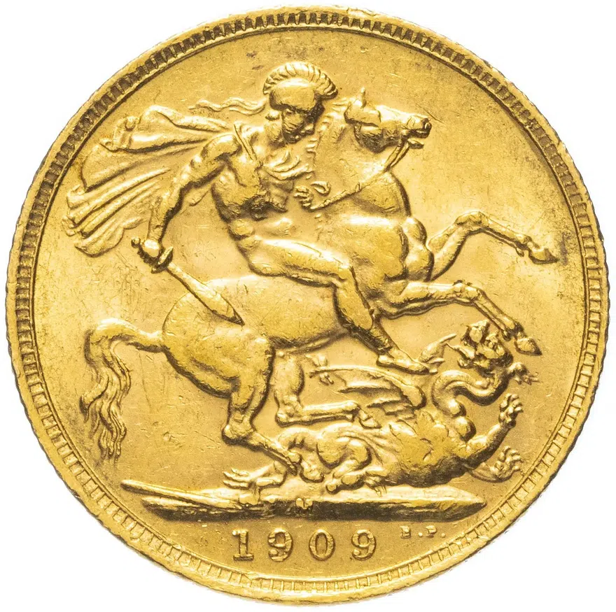 Великобритания, соверен (sovereign) 1909