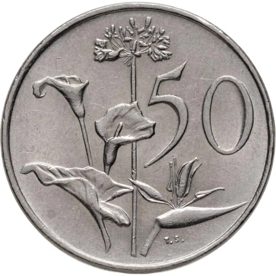 ЮАР 50 центов (cents) 1987, аверс