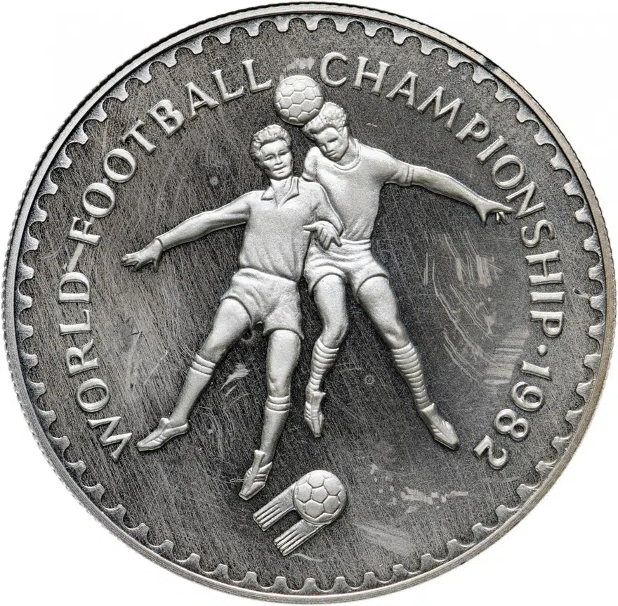 Лесото 10 малоти (maloti) 1982  Чемпионат мира по футболу 1982