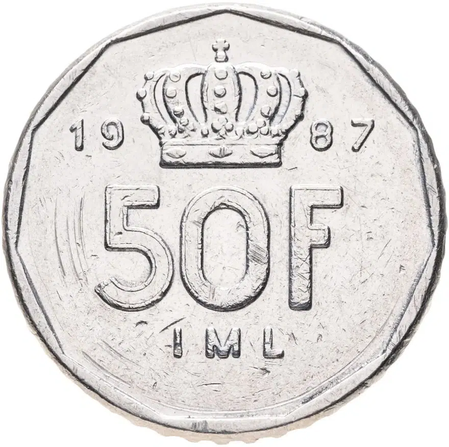 Люксембург 50 франков (francs) 1987