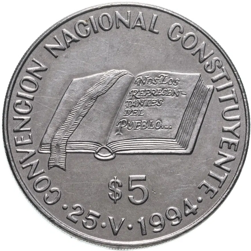 Аргентина 5 песо (pesos) 1994  Национальное Учредительное собрание