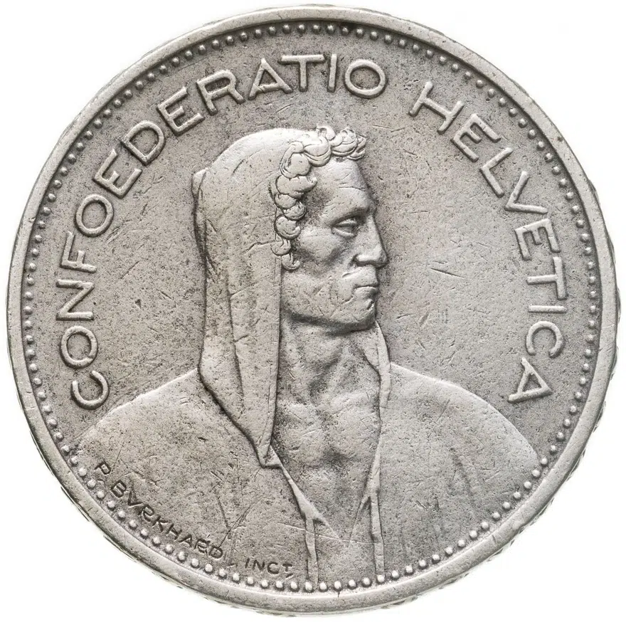 Швейцария 5 франков 1931