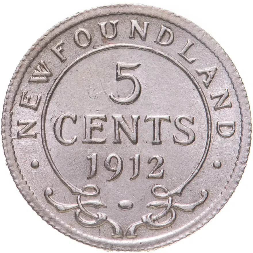 Ньюфаундленд 5 центов (cents) 1912