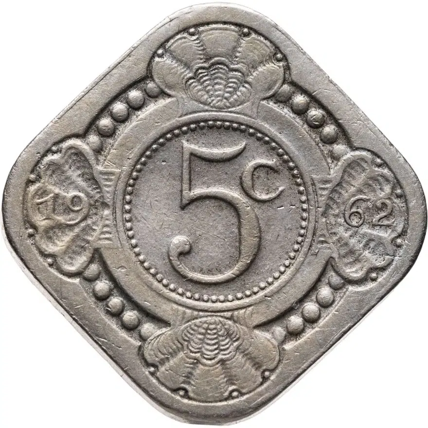 Нидерландские Антильские острова 5 центов (cents) 1962