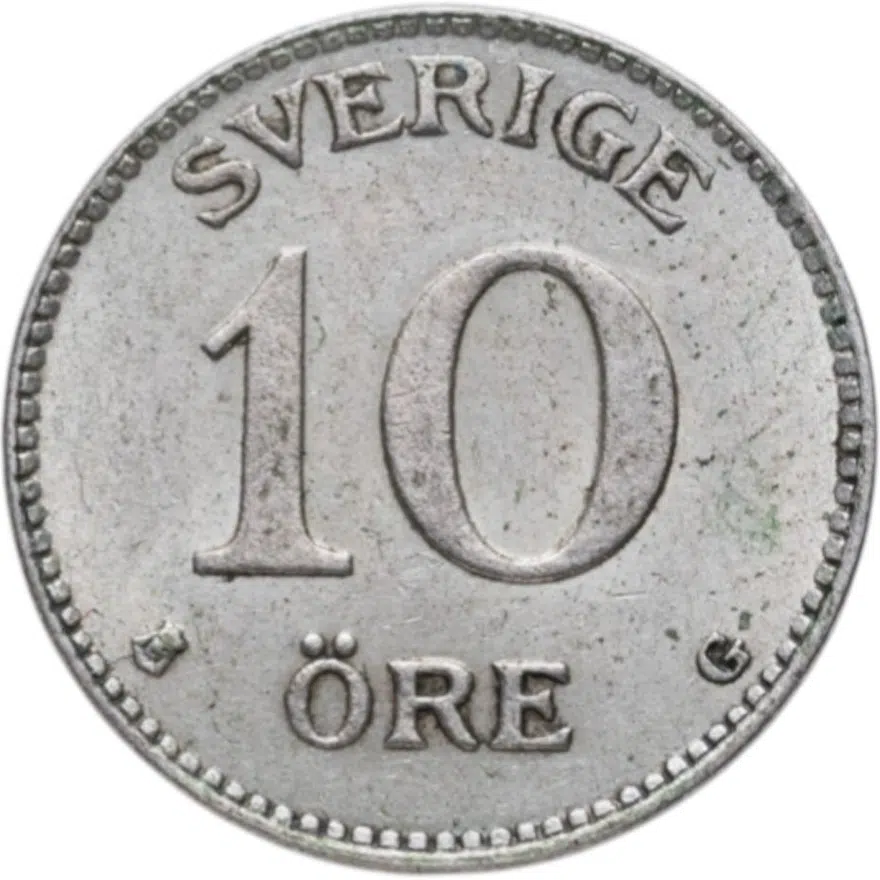 Швеция 10 эре (ore) 1929, аверс