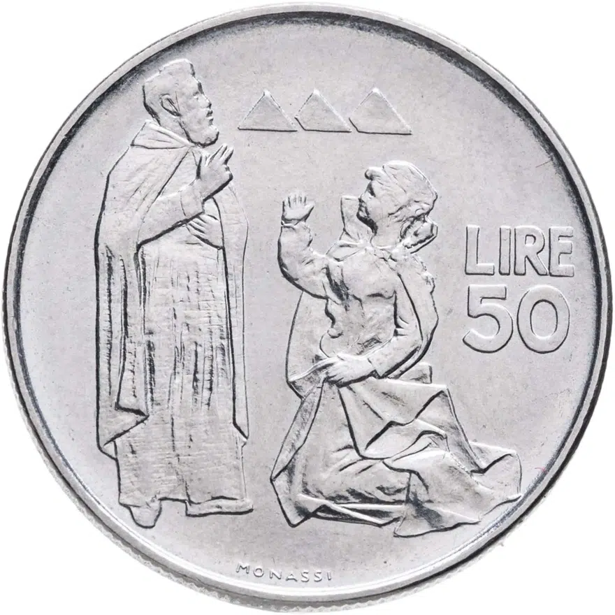 Сан-Марино 50 лир (lire) 1972, реверс