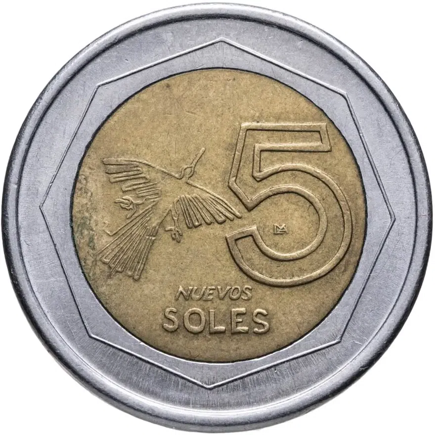 Перу 5 новых солей (nuevos soles) 1994