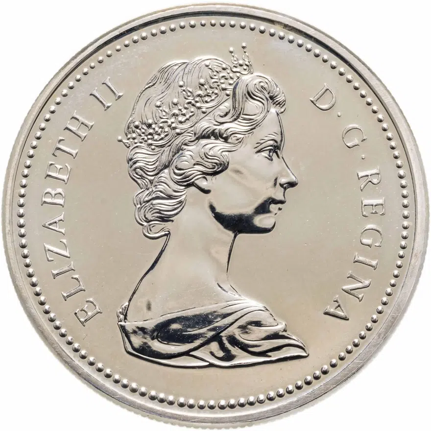 Канада 1 доллар (dollar) 1976  100 лет Оттавской парламентской библиотеке, реверс