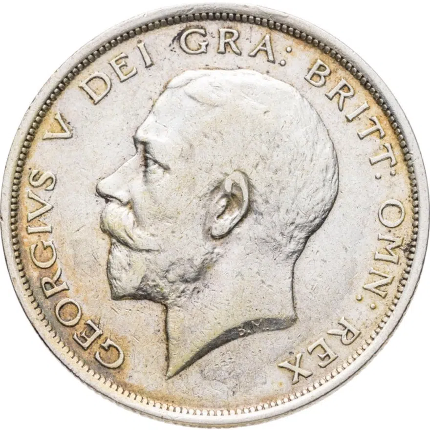 Великобритания 1/2 кроны (crown) 1914, реверс