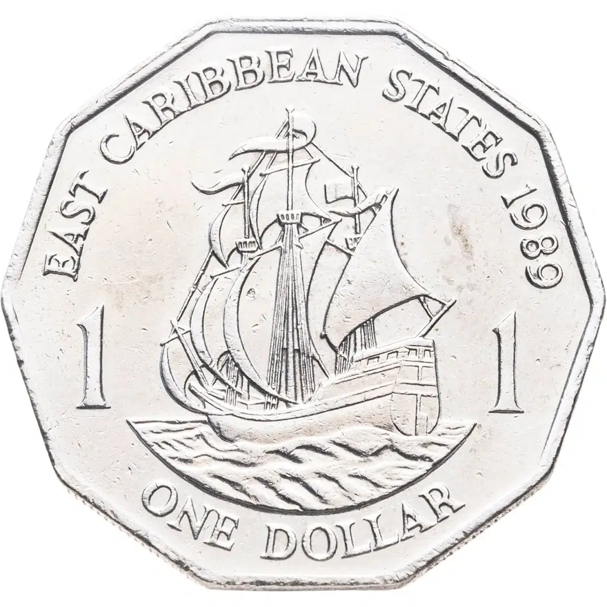 Восточные Карибы 1 доллар (dollar) 1989
