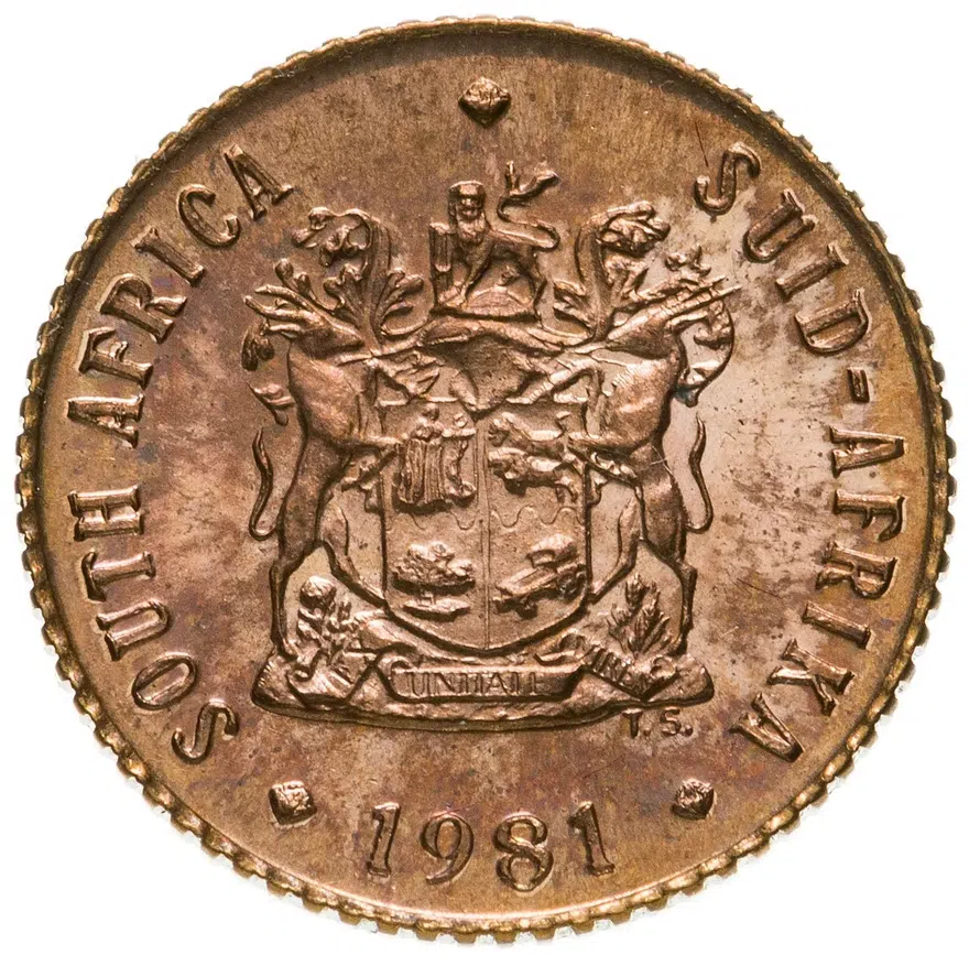 ЮАР 1/2 цента (cent) 1981, реверс