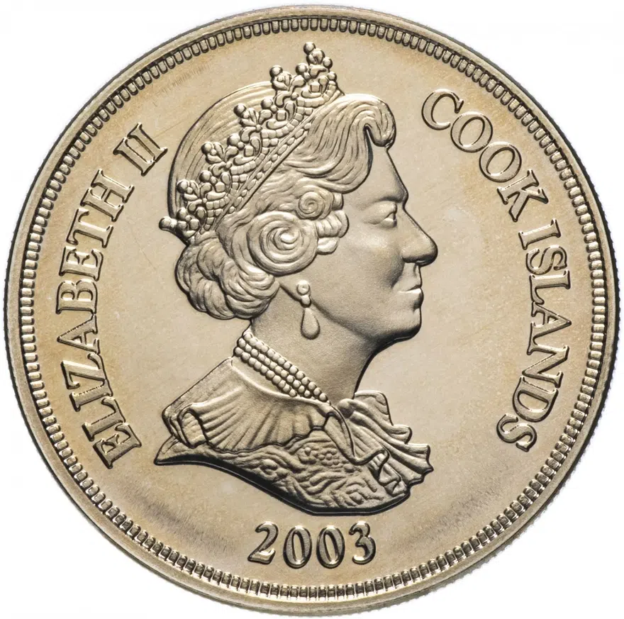 Острова Кука 1 доллар (dollar) 2003 "Исторические корабли", реверс