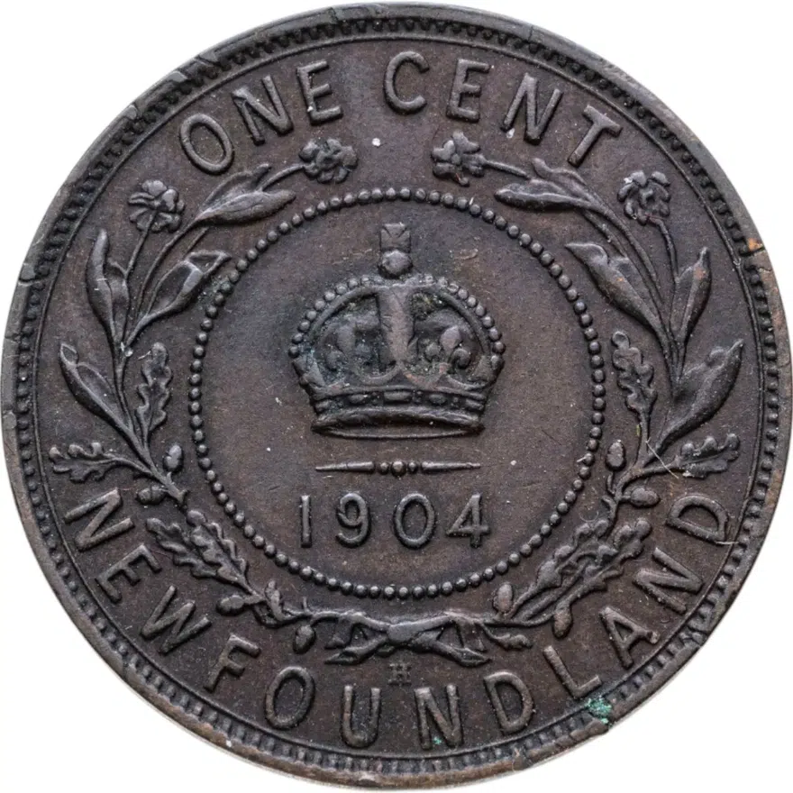 Ньюфаундленд  1 цент 1904, аверс