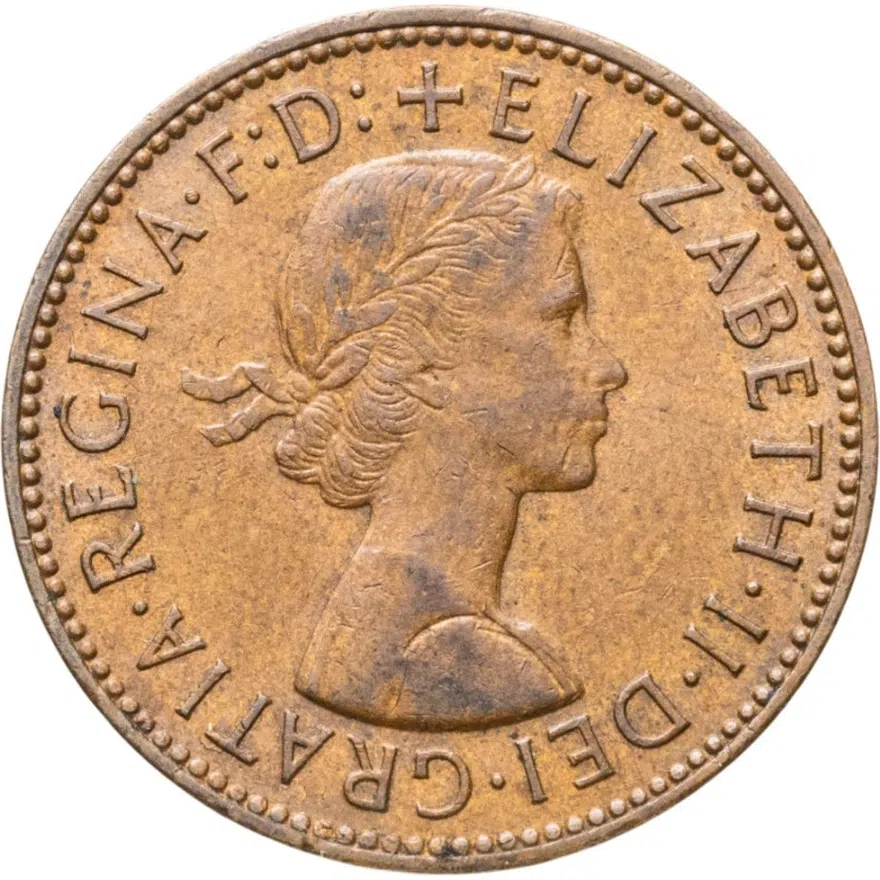 Великобритания 1/2 пенни (penny) 1966, реверс