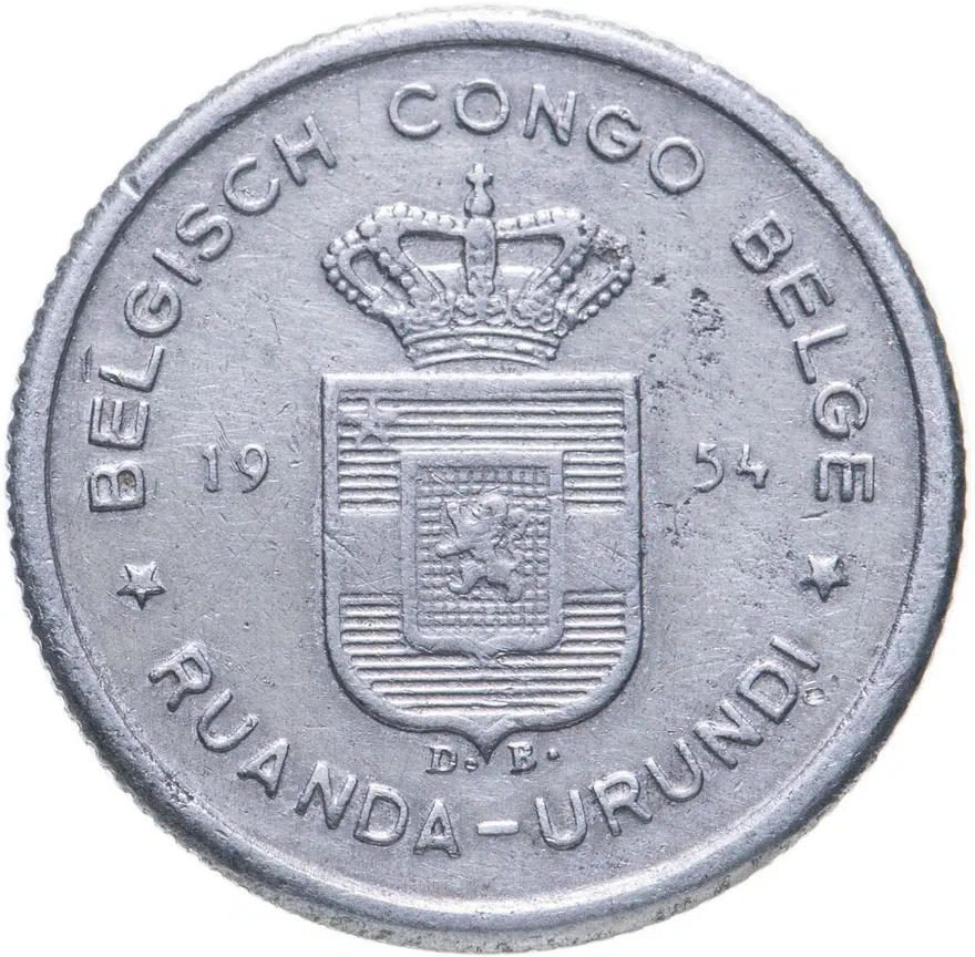 Руанда-Урунди 50 сантимов (centimes) 1954, реверс